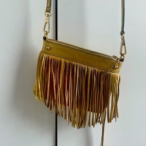 Rebecca Minkoff Fringe Gold Crossbody